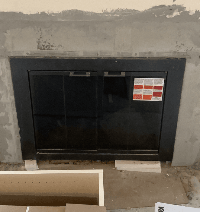 Reclaimed Beam + Masonry — Before