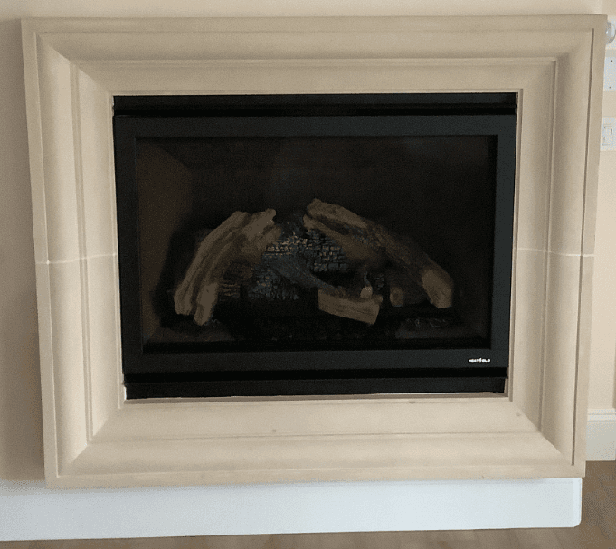 Gas Insert + Contemporary Mantel — After