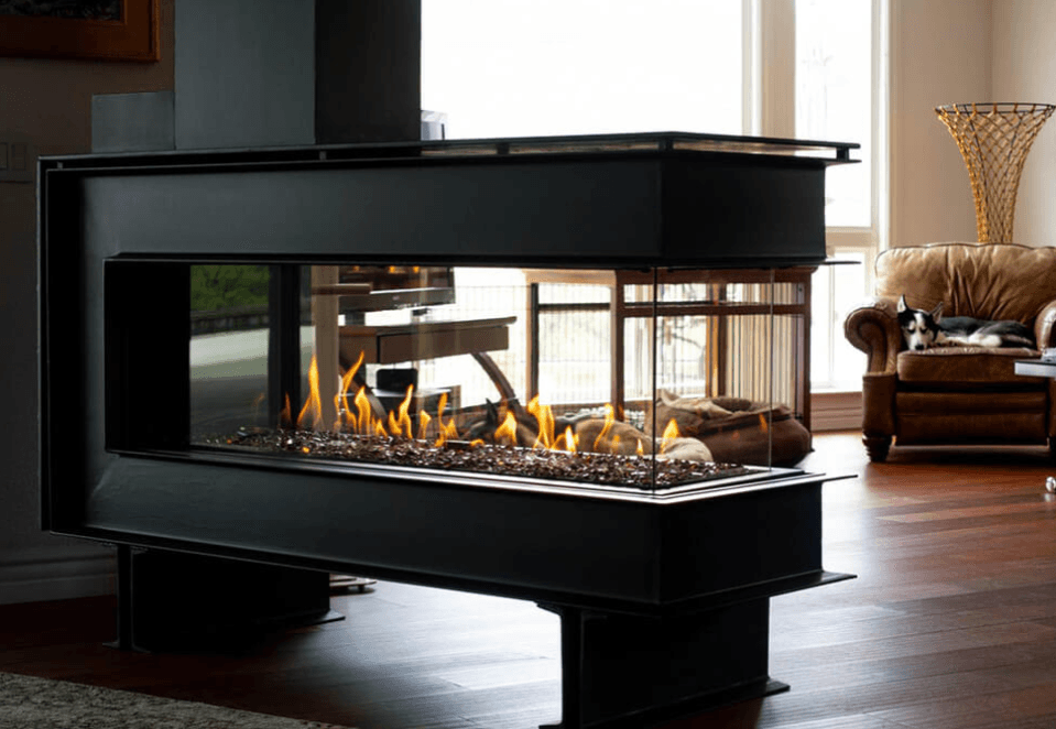 Flare Room Definer fireplace
