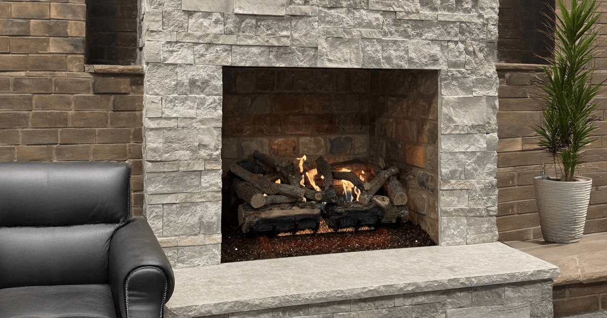 Carina Open Hearth Gas Double-Sided