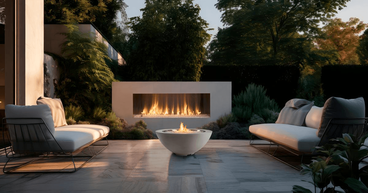 Endulge Outdoor Linear Open Hearth Gas Double-Sided