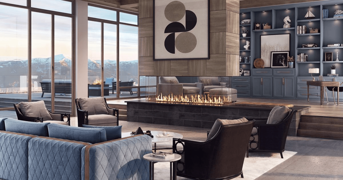 Enlight Island Gas Fireplace