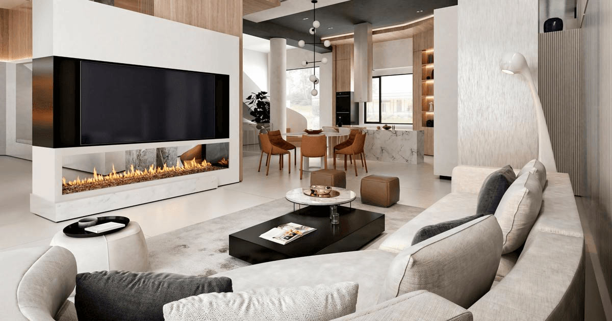 Enlight Linear Open Hearth Double-Sided