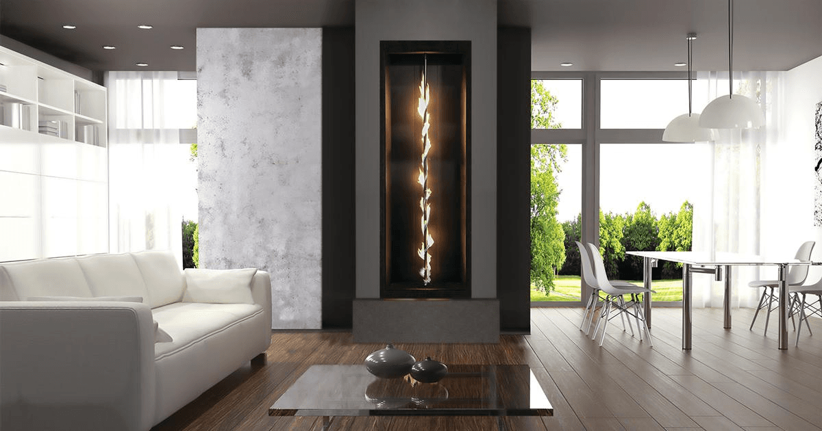 Speira Vertical Spiral Gas Fireplace