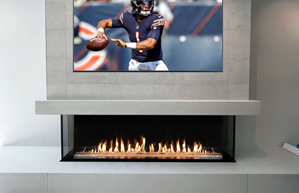 Flare Double Corner fireplace