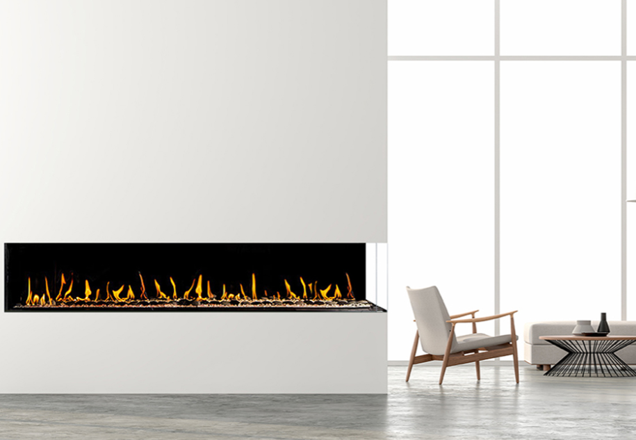 Flare Right Corner fireplace