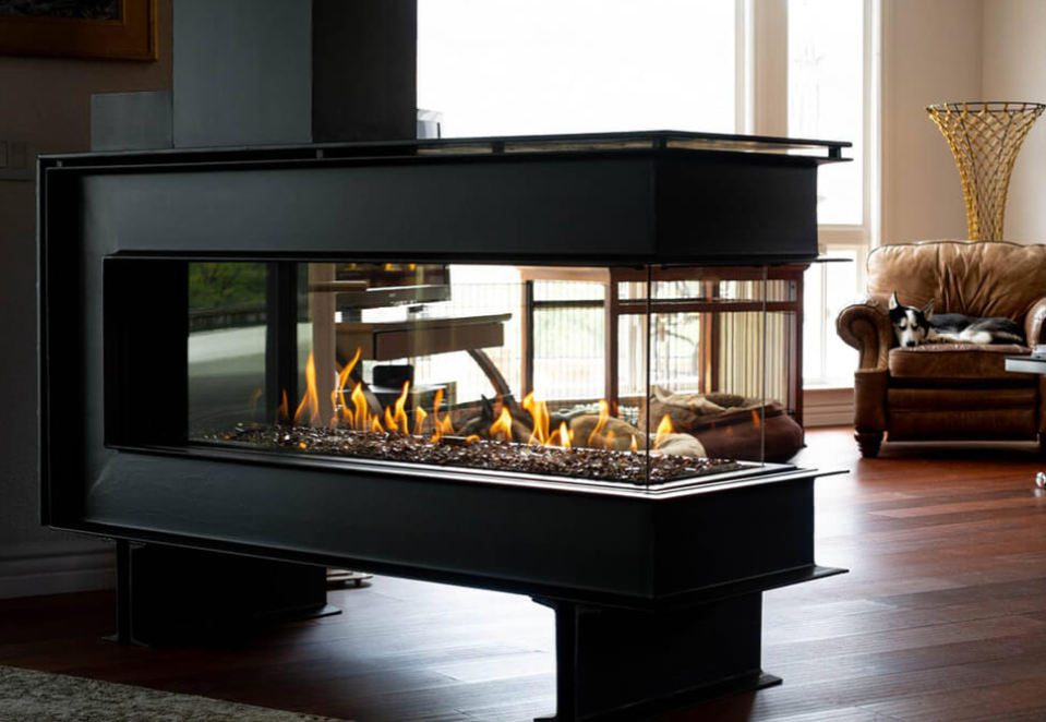 Flare Room Definer fireplace
