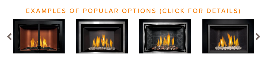 Mendota Décor™ Gas Insert popular configuration options