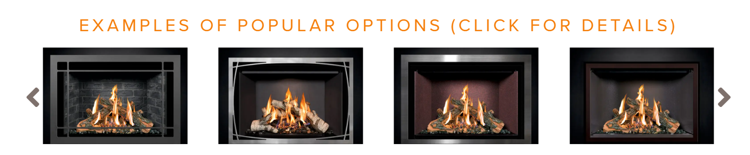 Mendota FireIn™ Gas Insert popular configuration options