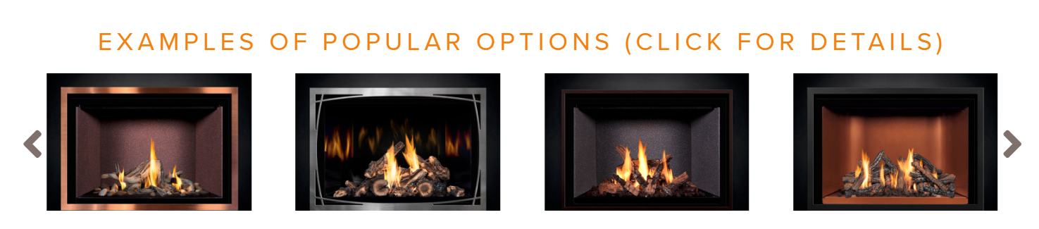 Mendota Timberline™ Gas Insert popular configuration options