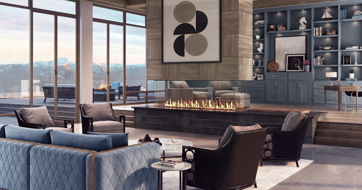 Enlight Island Gas Fireplace