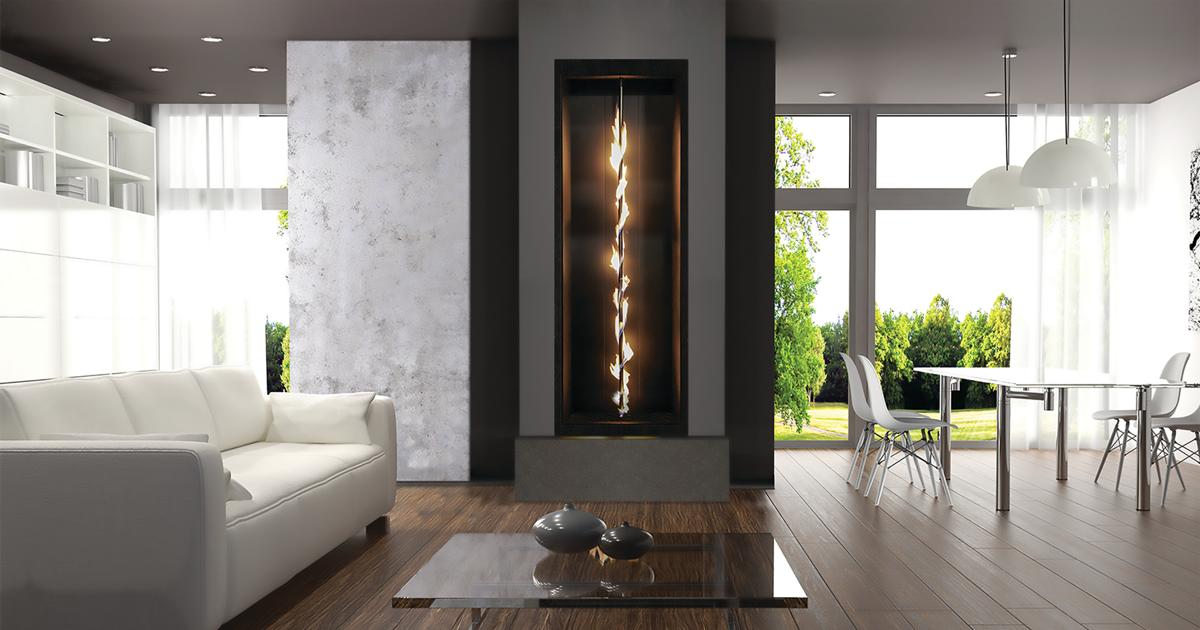 Speira Vertical Spiral Gas Fireplace