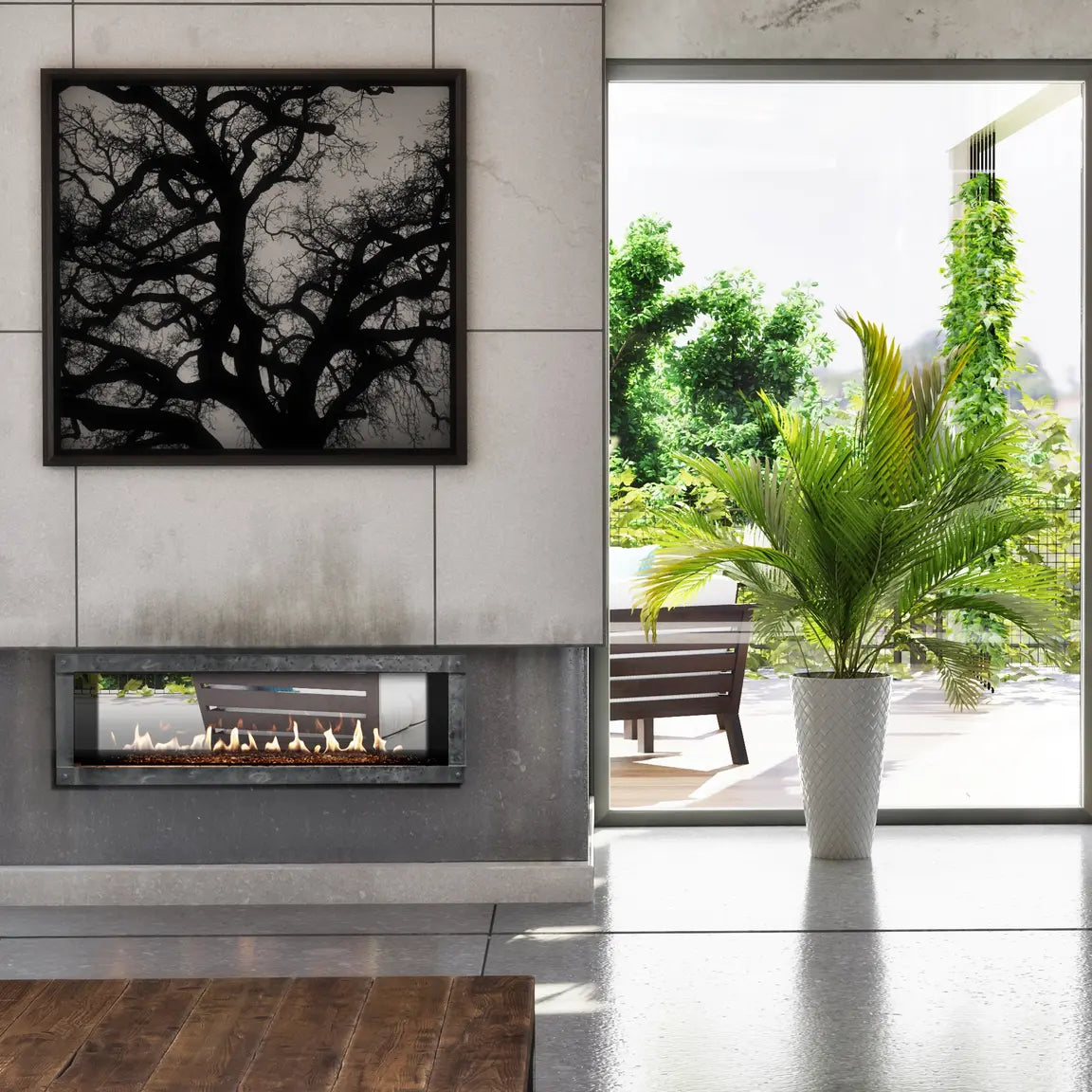 Empire Boulevard 48" See-Through Linear Fireplace