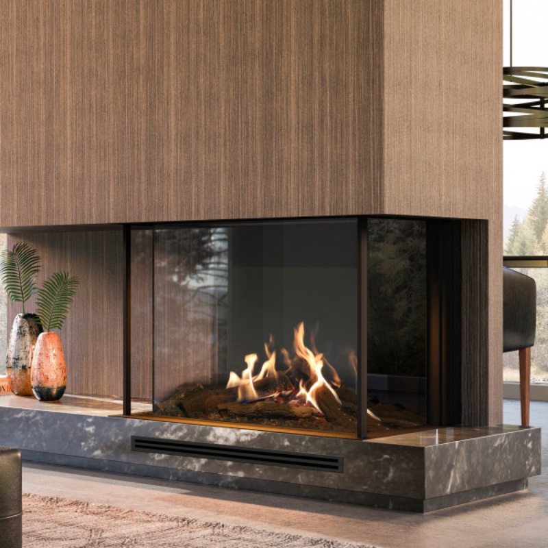 Faber by Glen Dimplex MatriX 5126B Three-Sided Bay Gas Fireplace