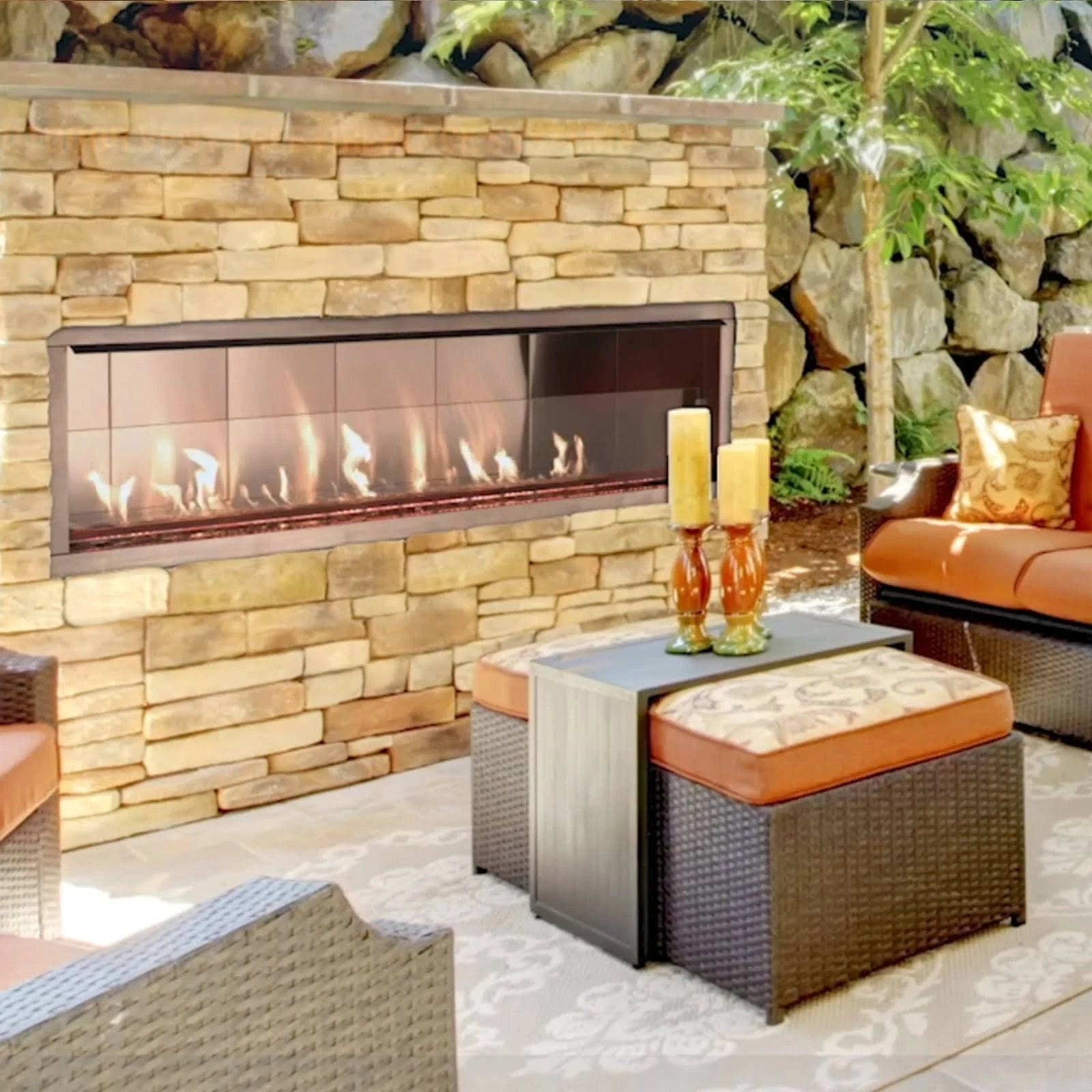 Superior 48" Outdoor Linear Vent-Free Fireplace