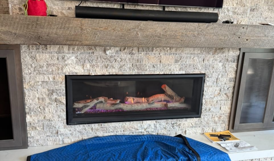 Direct Vent Gas + Contemporary Mantel — After