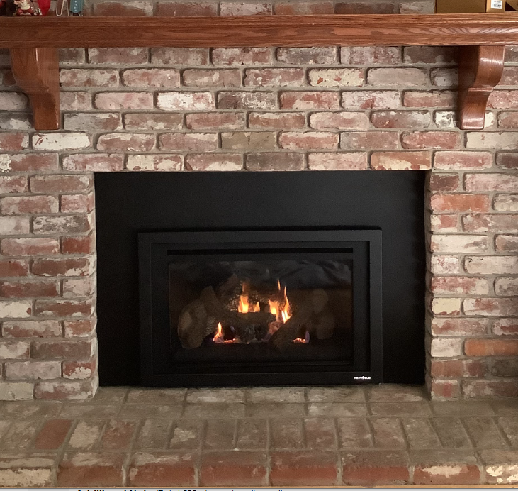 Traditional Mantel — Travertine Finish — After