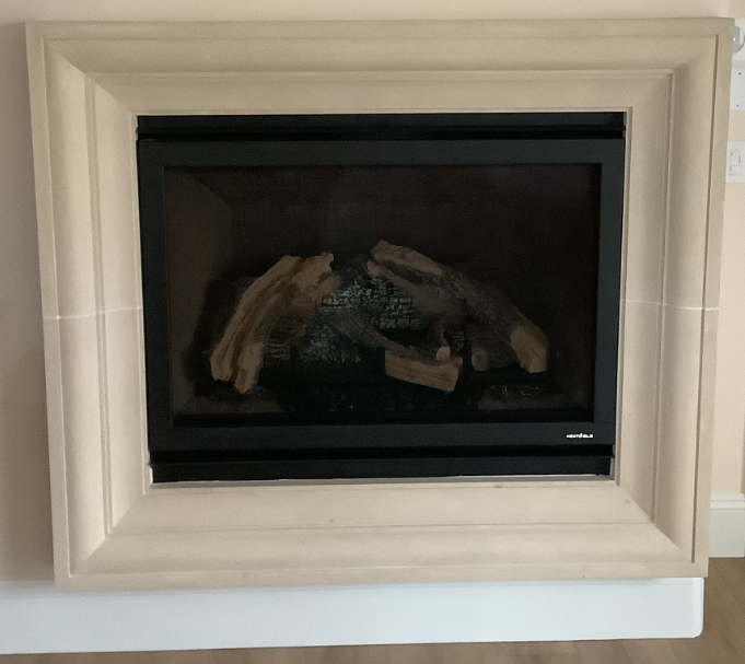 Gas Insert + Contemporary Mantel — After