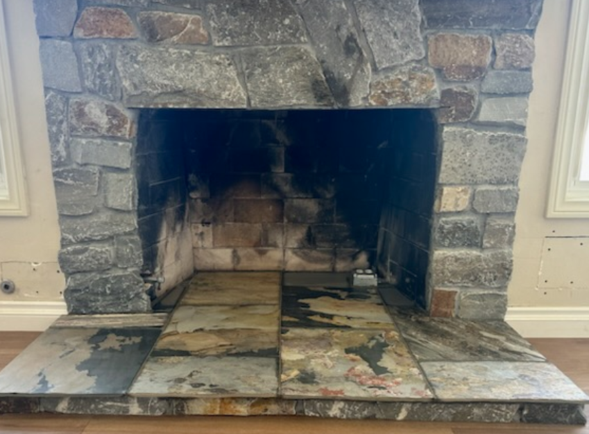 Mantel Cap Installation — Before
